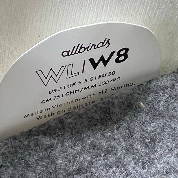 Allbirds Wool Lounger Loafers Natural White (Blizzard Sole) Women 8  Tried On - Picture 9 of 11